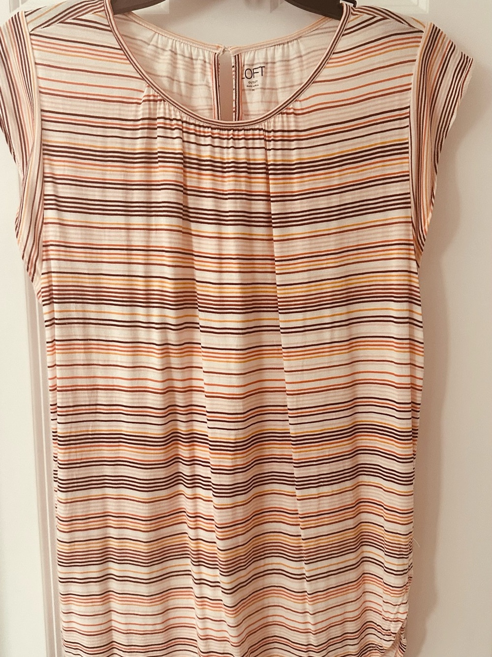 LOFT Striped Cap-Sleeve Women's Top
